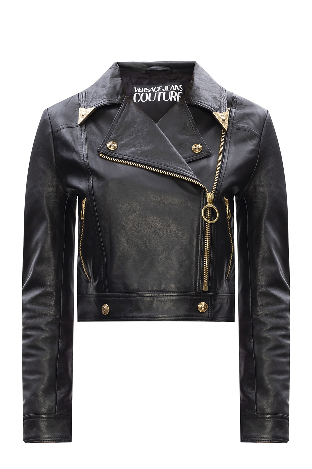 Versace women's hotsell leather jacket